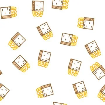 Baguette bread vector seamless pattern 스톡 일러스트