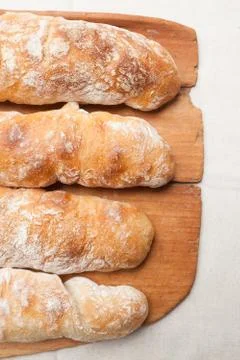 Baguette breads Stock Photos