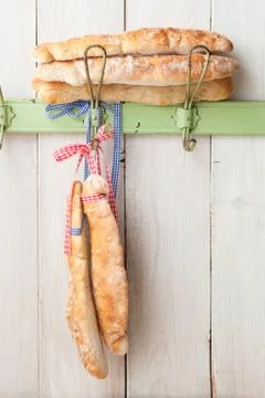 Baguette breads Stock Photos