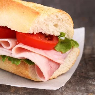 Baguette close-up Stock Photos