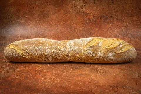 Baguette, close up, on a table Stock Photos