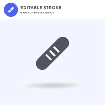 Baguette icon vector, filled flat sign, solid pictogram isolated on white, lo Illustrazione stock