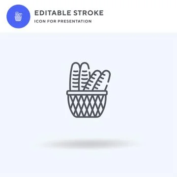 Baguette icon vector, filled flat sign, solid pictogram isolated on white, logo イラスト素材