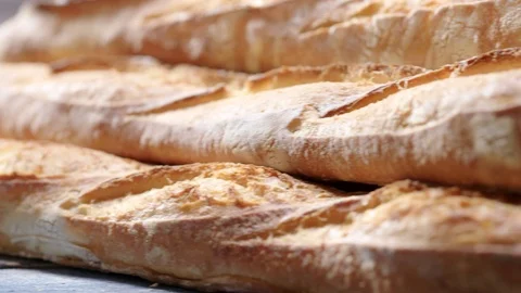 Baguette Loafs Stock Footage