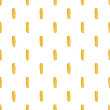 Baguette sandwich seamless pattern on white background Stock Illustration
