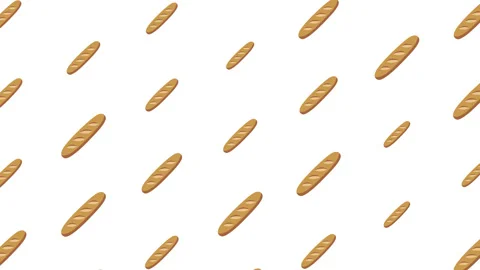 Baguette Seamless Looping Pattern Video for Bakery Themes Stock Footage 339432410