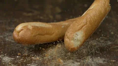 Baguette, Slow Motion Stock Footage 10862451