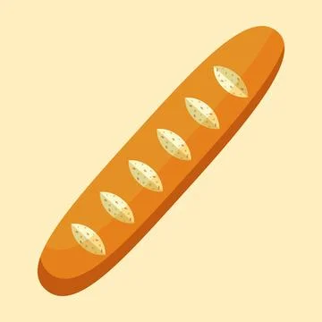 Baguette vector illustration. Stock Illustration