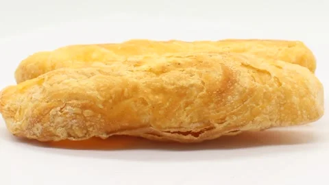 Baguette on white background with selective focus Stock Footage 165549386