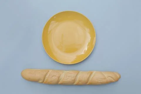 Baguette of white bread Stock Photos