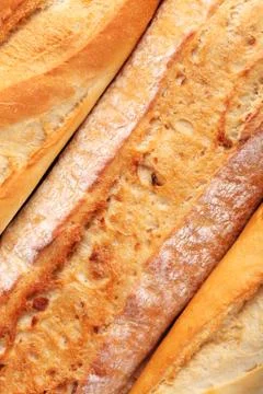 Baguettes close-up Stock Photos
