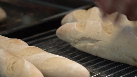Baguettes Cooling Stock Footage 317472661