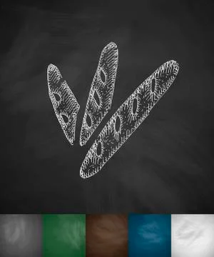 Baguettes icon. Hand drawn vector illustration 스톡 일러스트