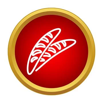 Baguettes icon representing bread bakery food item Stock Illustration