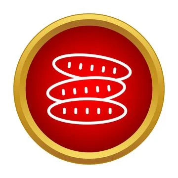 Baguettes icon representing a fresh bakery food symbol Stock Illustration