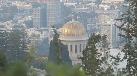Bahai temple haifa Video stock 35044391
