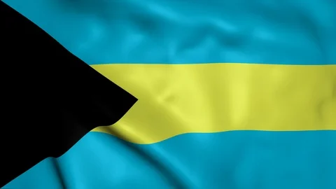 Bahamas animated flag Stock Footage 127282614