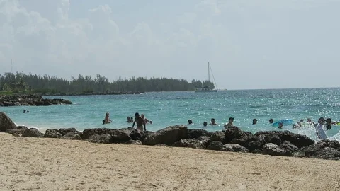 Bahamas Beach Resort Stock Footage 118536011
