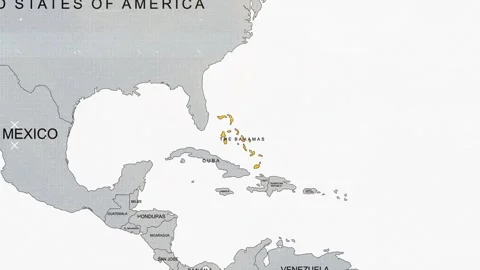 Bahamas Breaking News Map Vídeos de archivo 291358189
