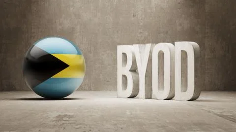 Bahamas. Byod  Concept Stock Illustration
