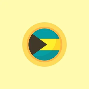 The Bahamas - Circular Flag Stock Illustration