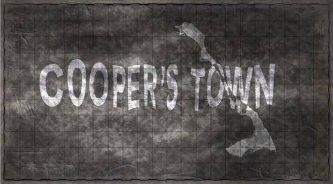 Bahamas Coopers Town Typography Map Stock Illustration