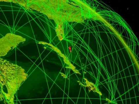 Bahamas on digital globe Illustrazione stock