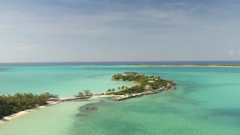 Bahamas Drone Strip in Exuma Stock Footage 172425444