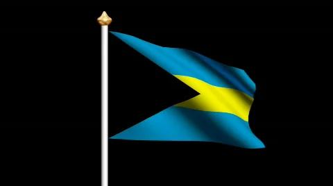 Bahamas flag Stock Footage 557145
