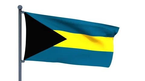 Bahamas Flag Stock Footage 150195768