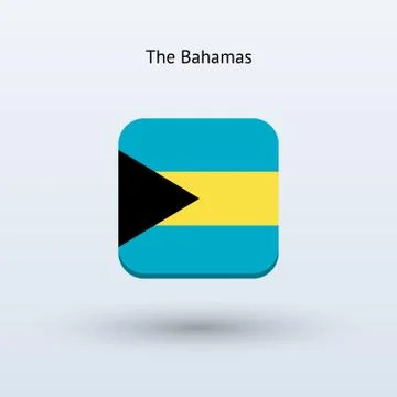 Bahamas flag icon Stock Illustration