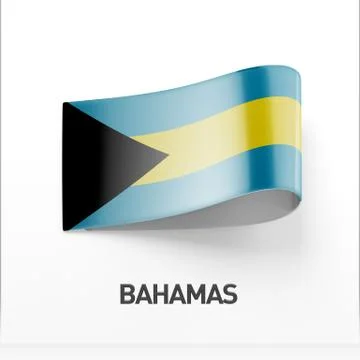 Bahamas Flag Icon Stock Illustration