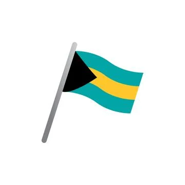 Bahamas flag icon vector Stock Illustration