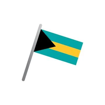 Bahamas flag icon vector Stock Illustration
