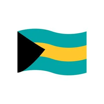 Bahamas flag icon vector Stock Illustration