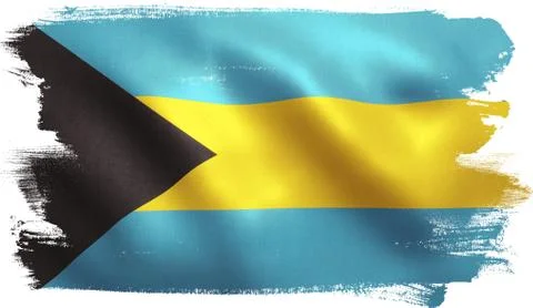 Bahamas Flag Stock Illustration