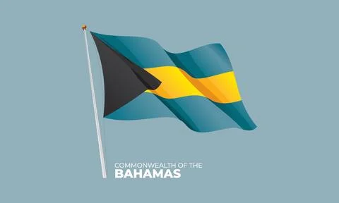 The Bahamas flag Stock Illustration