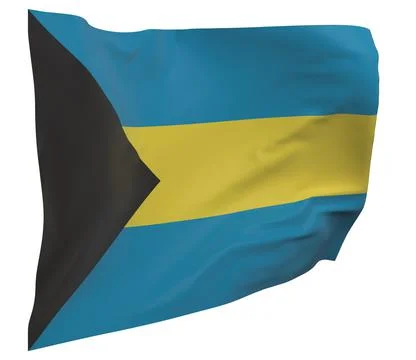 Bahamas flag isolated Stock Illustration
