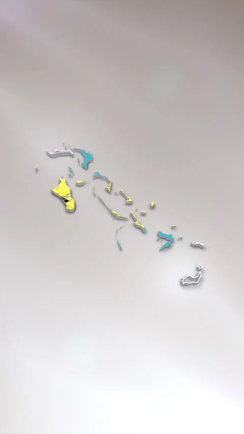 Bahamas Flag on Map Vídeo Stock 278172497