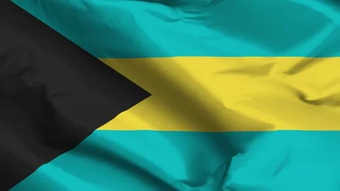 Bahamas flag moved by the wind Stock Footage 292446517