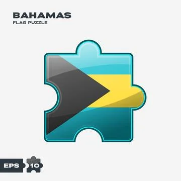 Bahamas Flag Puzzle Stock Illustration