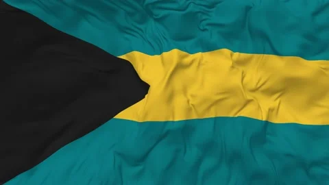 The Bahamas Flag Seamless Looping Background Waving Slow Motion Stock Footage 233813413