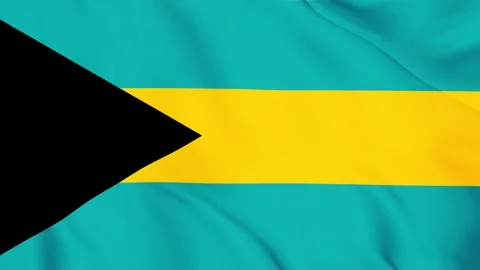 Bahamas flag slow motion animation Stock Footage 329433353