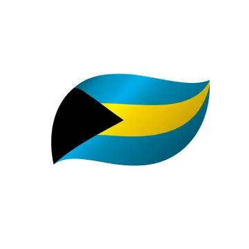 Bahamas flag, vector illustration Stock Illustration