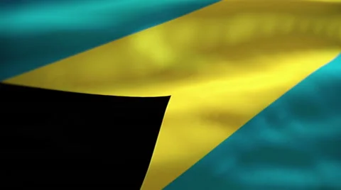 Bahamas flag waving Stock Footage 55494682