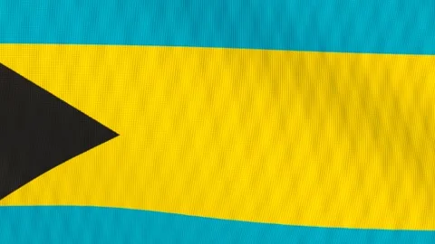 Bahamas flag waving white background loop Stock Footage 342917339