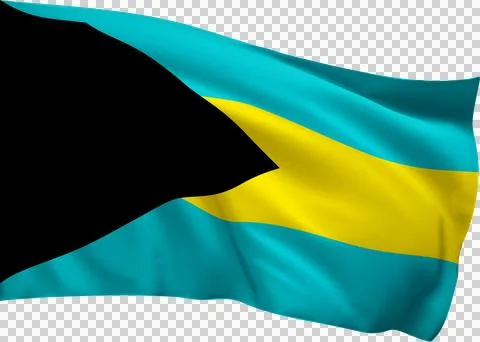 Bahamas Flag Waving in the Wind Stock Illustration