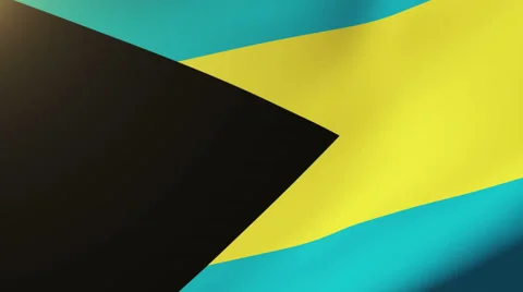 Bahamas flag waving in the wind. Looping sun rises style.  Animation loop Stock-Footage 48593045