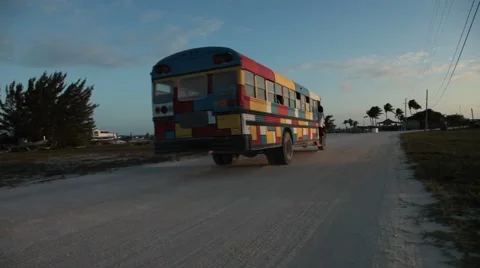 Bahamas fun bus Stock Footage 48073842