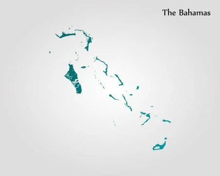 The Bahamas map Stock Illustration